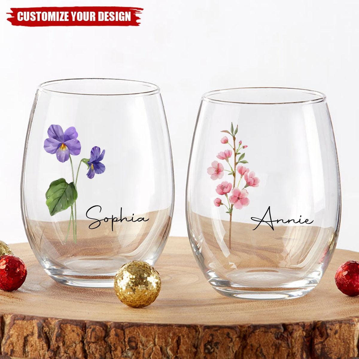 Friends Are Like Flowers - Bestie Personalized Glass