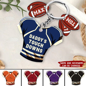 Dad's Touchdowns - Personalized Acrylic Keychain