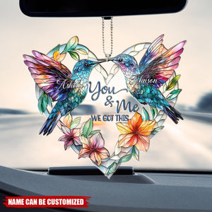 You & Me We Got This Hummingbird Couple Personalized Ornament