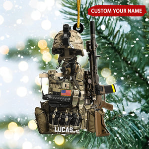 BattleReady Tactical Gear Stand Personalized Christmas Ornament, Gift For Military Veteran