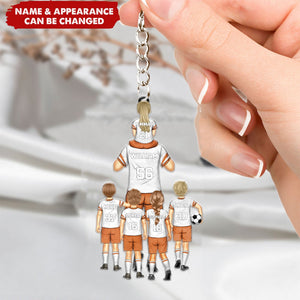 Personalized Soccer Player Birthday's Gift Dad & Kids Acrylic Keychain