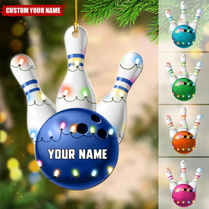 Personalized Bowling Ball Ornaments, Gifts Sports Christmas Ornaments, Bowling Player Gifts Bowling Team Gifts Bowling Christmas