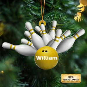 Personalized Bowling Christmas Ornament For Bowler