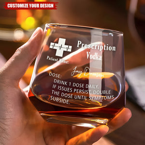 Prescription Whiskey Glasses - Personalized Engraved Wine Glass