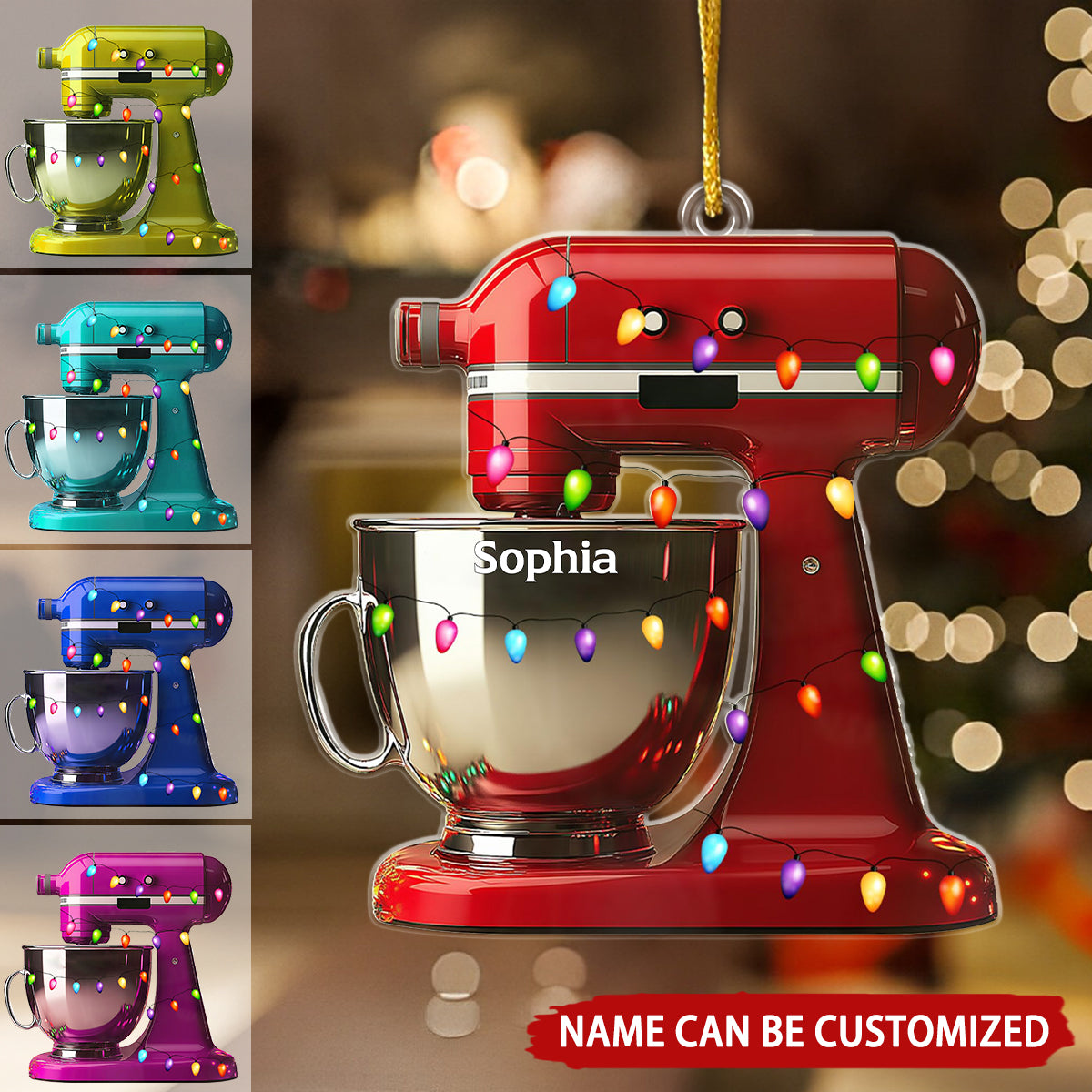 Baking Machine Personalized Christmas Ornament, Gift For Baker