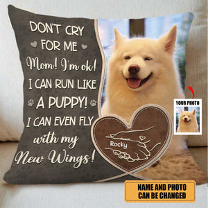 Personalized Photo Don't Cry For Me Mom Pillow