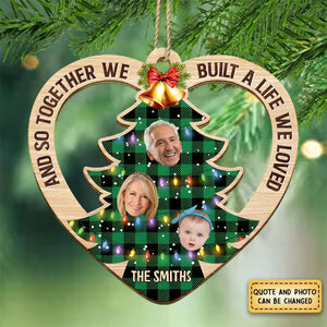 Custom Photo Family Tree Together We Make A Family - Personalized Custom Shaped Wooden Ornament