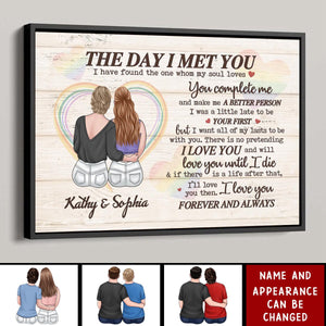 Every Day I'm With You, I Love You More - Couple Personalized Custom Horizontal Poster - Gift For Husband Wife, Anniversary, LGBTQ