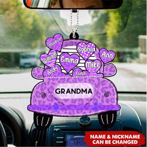 Nickname Grandma Truck Loading Heart - Personalized Car Ornament