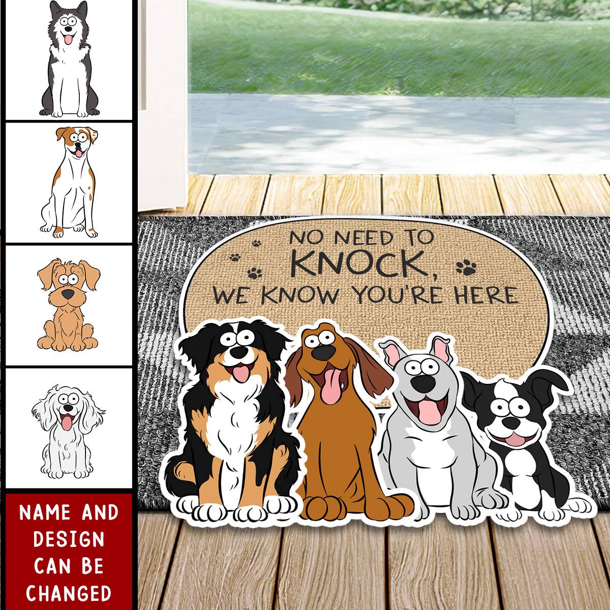 Visitors Must Be Approved By The Dogs - Personalized Doormat