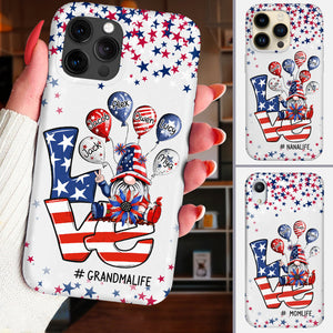 Love Grandma Life 4th of July With Balloon Grandkids Personalized Phone case