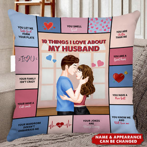 10 Things I love About My Husband - Personalized Gifts For Couple Pillow