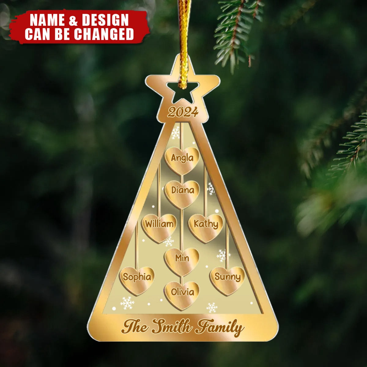 Nothing Beats A Christmas Spent With Family And Loved Ones - Family Personalized Custom Mirrored Acrylic Ornament - Christmas Gift For Family Members