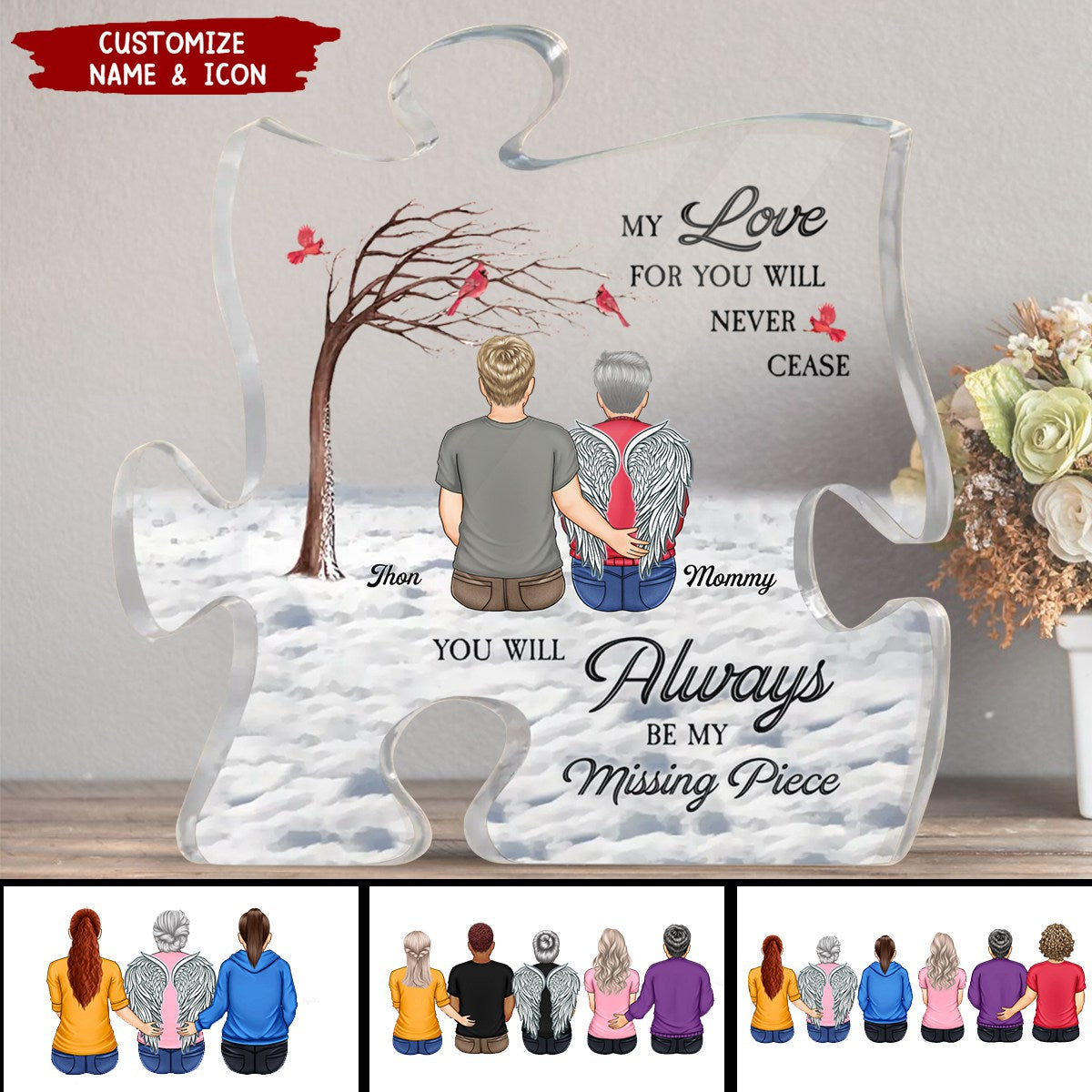 You Will Always Be My Missing Piece - Personalized Puzzle Acrylic Plaque