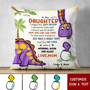 Dinosaur Hug this Pillow Personalized Pillow, Gift for Grandson