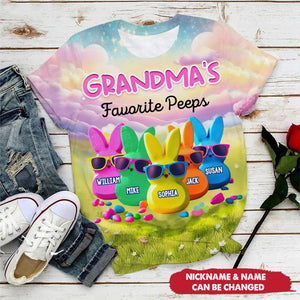 Personalized Gift Grandma's Favorite All-over Print T Shirt,Easter Gift