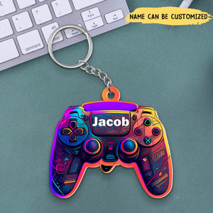 This Gamer Belongs To - Personalized Acrylic Keychain, Gifts For Dad