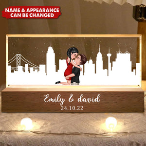 Personalized Skyline LED Night Light Anniversary Gift Gift For Couple