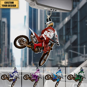 Fierce Motocross Racer Personalized Ornament, Gift For Motocross Lovers