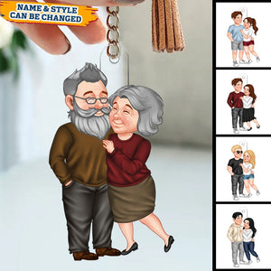 Old Couple To My Wife Turn Back The Clock - Gift For Couples - Personalized Keychain