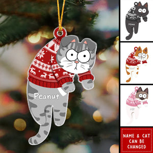 Have Yourself A Very Meowy Christmas - Cat Personalized Acrylic Ornament