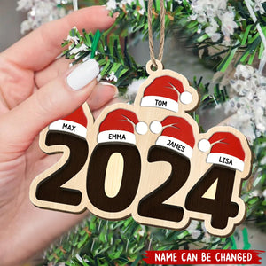 Santa Hat - Personalized Wooden Ornament