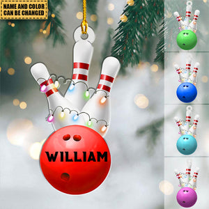 Personalized Bowling Ball Ornaments, Gifts Sports Christmas Ornaments, Gifts For Bowling Lover