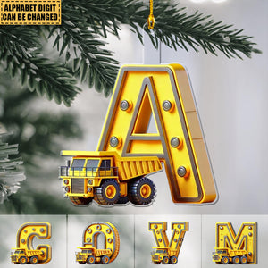 Personalized Gift For Grandkids Construction Ornament