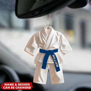 Personalized Taekwondo Uniform Car Ornament, Taekwondo Lover Gift