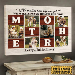 Custom Mother You Are The World Photo Collage Canvas Personalized Gift For Mother’s Day