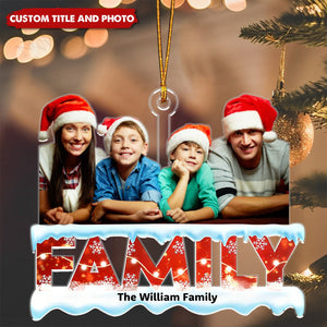 Custom Photo Family Besties Siblings Coworkers - Personalized Cutout Acrylic Ornament