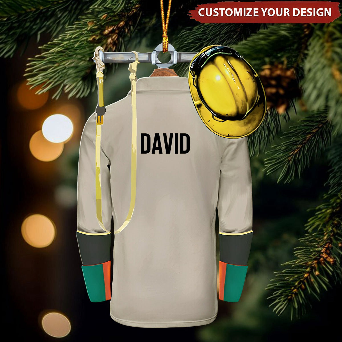 Lineman's Uniform - Personalized Christmas Ornament