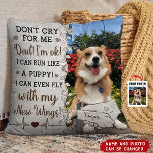 Don't Cry For Me, Mom - Personalized Photo Pillow