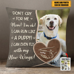 Personalized Photo Don't Cry For Me Mom Pillow