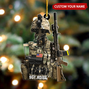 BattleReady Tactical Gear Stand Personalized Christmas Ornament, Gift For Military Veteran