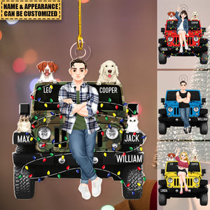 Personalized Crazy Off-road Gifts For Dog Lover Christmas Ornament