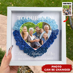 Mom Gift I Love You Every Day - Personalized Flower Shadow Box