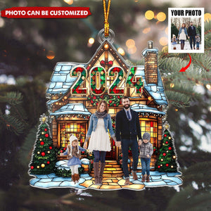 2024 Christmas House Family - Personalized Photo Acrylic Ornament