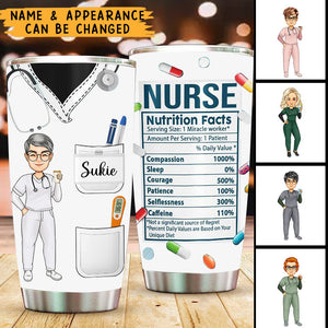 Nurse Nutrition Facts New Version - Gift For Nurses - Personalized Tumbler