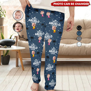 Custom Photo Best Dad Grandpa Ever - Personalized Pajama Pants