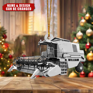 Personalized Christmas Combine Harvester Ornament, Christmas Ornament, Gifts For Christmas