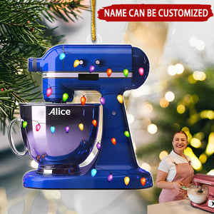 Baking Machine Personalized Christmas Ornament, Gift For Baker