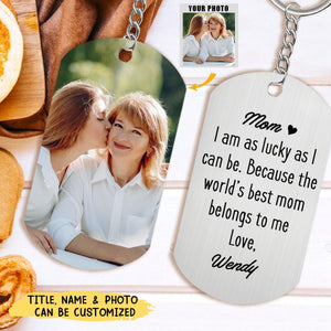 World's Best Mom - Personalized Photo Stainless Steel Keychain