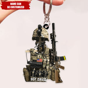 BattleReady Tactical Gear Stand Personalized Keychain, Gift For Military Veteran