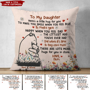 Floral Bears Hugged This Soft Pillow Personalized Pillow