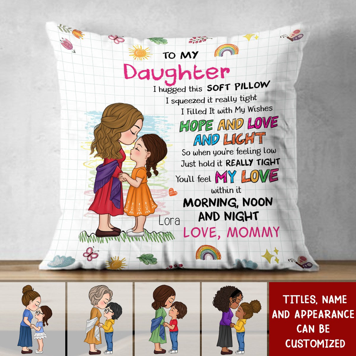 You'll Feel My Love - Personalized Pillow, Gift For Granddaughter Daughter Grandson Son