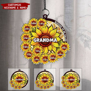 Blessed To Be Called Grandma - Personalized Window Hanging Suncatcher Ornament