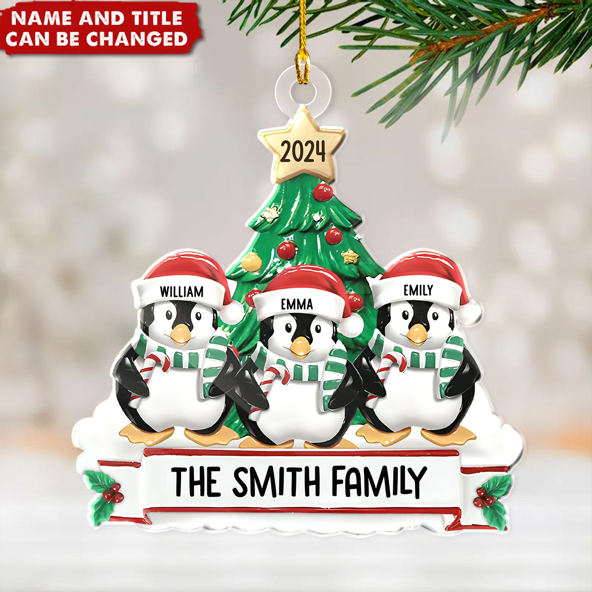 Family Is The Best Part Of Christmas - Family Personalized Custom Ornament - Acrylic Custom Shaped - Christmas Gift For Family Members