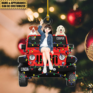 Personalized Crazy Off-road Gifts For Dog Lover Christmas Ornament