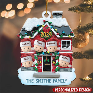 Christmas Good Cheer Is Found With Family- Family Personalized Acrylic Ornament - Christmas Gift For Family Members